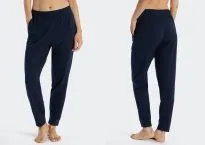 Ladies Casual Trousers Long Schiesser Mix & Relax - dark blue