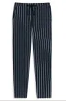 Ladies lounge pants long Schiesser Mix & Relax - dark blue striped – view 3