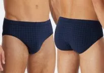 Herren Minislip SCHIESSER Cotton Casuals - dunkelblau kariert