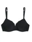Bügel-BH mit Schale SCHIESSER Pure Cotton - schwarz – Ansicht 2