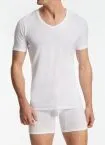 Herren kurzarm V-Shirt SCHIESSER Premium Cotton - weiß – Ansicht 5