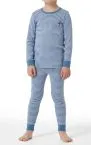 Boys long pajamas SCHIESSER Natural Love - blue – view 2
