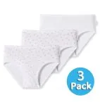 3-Pack Girls' Hipster Briefs SCHIESSER Original Classics -white -pink