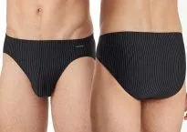Men's Rio briefs SCHIESSER Pure Micro - black striped