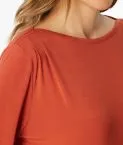 SCHIESSER Damen Schlafanzug Selected Premium mit gemusterter Hose - Terracotta-Creme – Ansicht 4