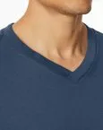 SCHIESSER Men's Long Sleeve V-Neck Shirt Mix+Relax - Royal Blue – view 4