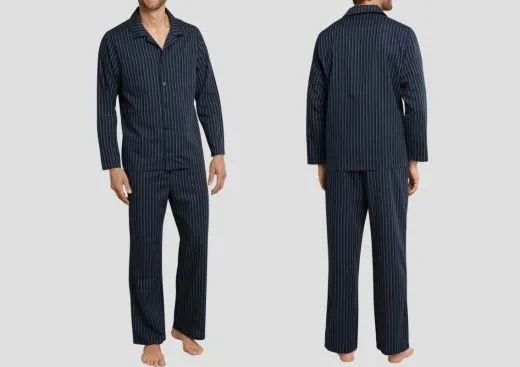 Herren Pyjama SEIDENSTICKER Twill gestreift dunkelblau Herren Pyjama SEIDENSTICKER Twill gestreift dunkelblau