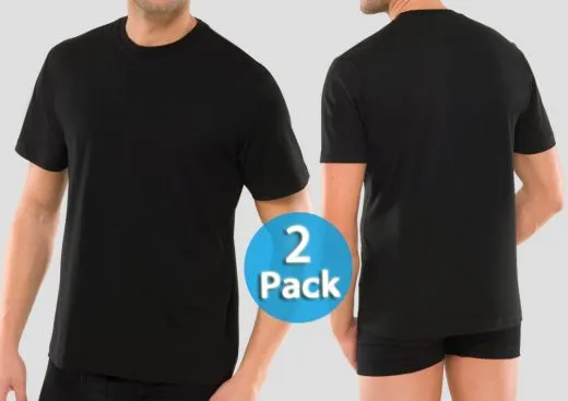 Schiesser American T-Shirt 2er Pack - schwarz Schiesser American T-Shirt 2er Pack - schwarz