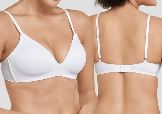 Damen BH ohne Bügel SCHIESSER Invisible Soft - gepaddet - weiß Damen BH ohne Bügel SCHIESSER Invisible Soft - gepaddet - weiß