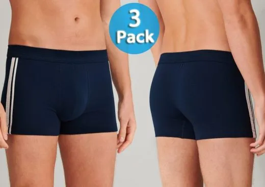 3er Pack Männer Shorts SCHIESSER 95/5 - dunkelblau gestreift 3er Pack Männer Shorts SCHIESSER 95/5 - dunkelblau gestreift