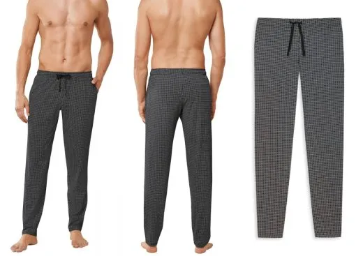 Schiesser Herren Loungehose Lang Mix & Relax - schwarz gemustert Schiesser Herren Loungehose Lang Mix & Relax - schwarz gemustert