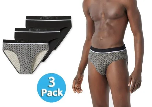 3er Pack Herren SCHIESSER Rio-Slip 95/5 - 2x schwarz 1x braun gemustert 3er Pack Herren SCHIESSER Rio-Slip 95/5 - 2x schwarz 1x braun gemustert
