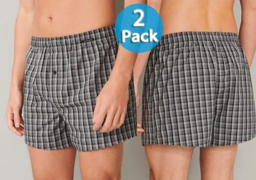 2er Pack Herren Boxershorts SCHIESSER Essentials - schwarz 2er Pack Herren Boxershorts SCHIESSER Essentials - schwarz
