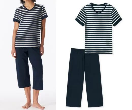 Damen Schlafanzug 3/4 SCHIESSER Casual Essentials Damen Schlafanzug 3/4 SCHIESSER Casual Essentials