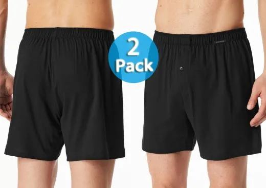 2 SCHIESSER Herren Boxershorts Multipack - schwarz 2 SCHIESSER Herren Boxershorts Multipack - schwarz