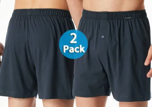 2 SCHIESSER Herren Boxershorts Multipack -schwarz -petrol 2 SCHIESSER Herren Boxershorts Multipack -schwarz -petrol