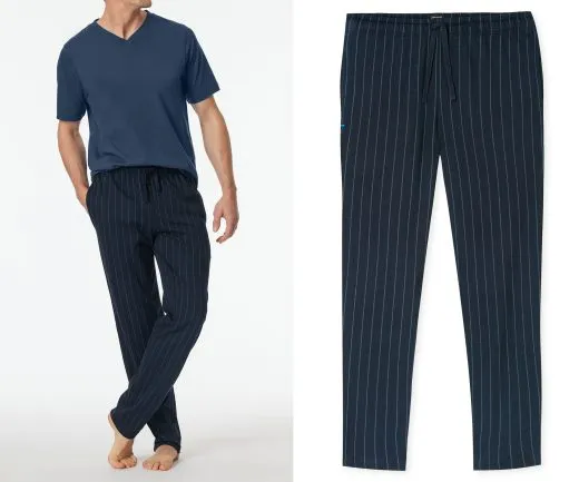 SCHIESSER Herren Schlafhose lang Mix+Relax - Nachtblau SCHIESSER Herren Schlafhose lang Mix+Relax - Nachtblau