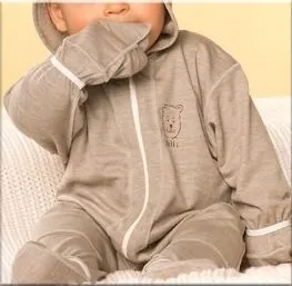 Baby Anzug mit Kapuze Schiesser Med Sensitive Silver Baby Anzug mit Kapuze Schiesser Med Sensitive Silver