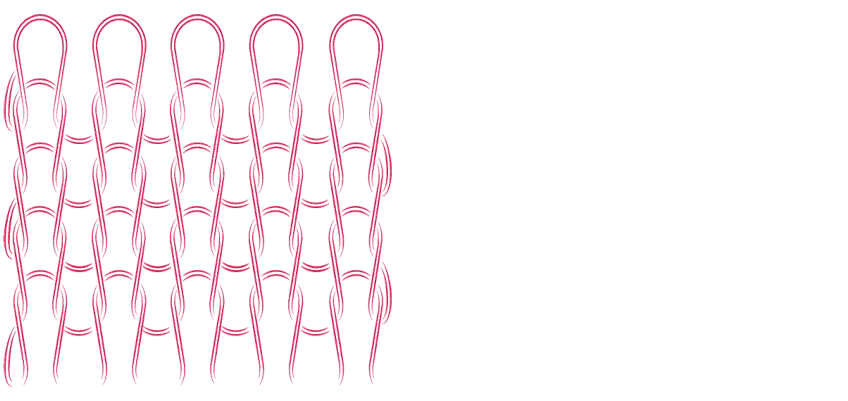 Knitted fabric shown as a diagram