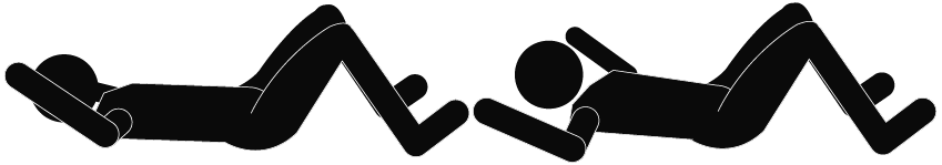 Cross crunches with arms bent