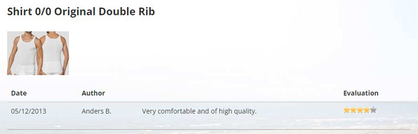 Example of product reviews at underwear-shopping.com/nz/ Example of product reviews at underwear-shopping.com/nz/