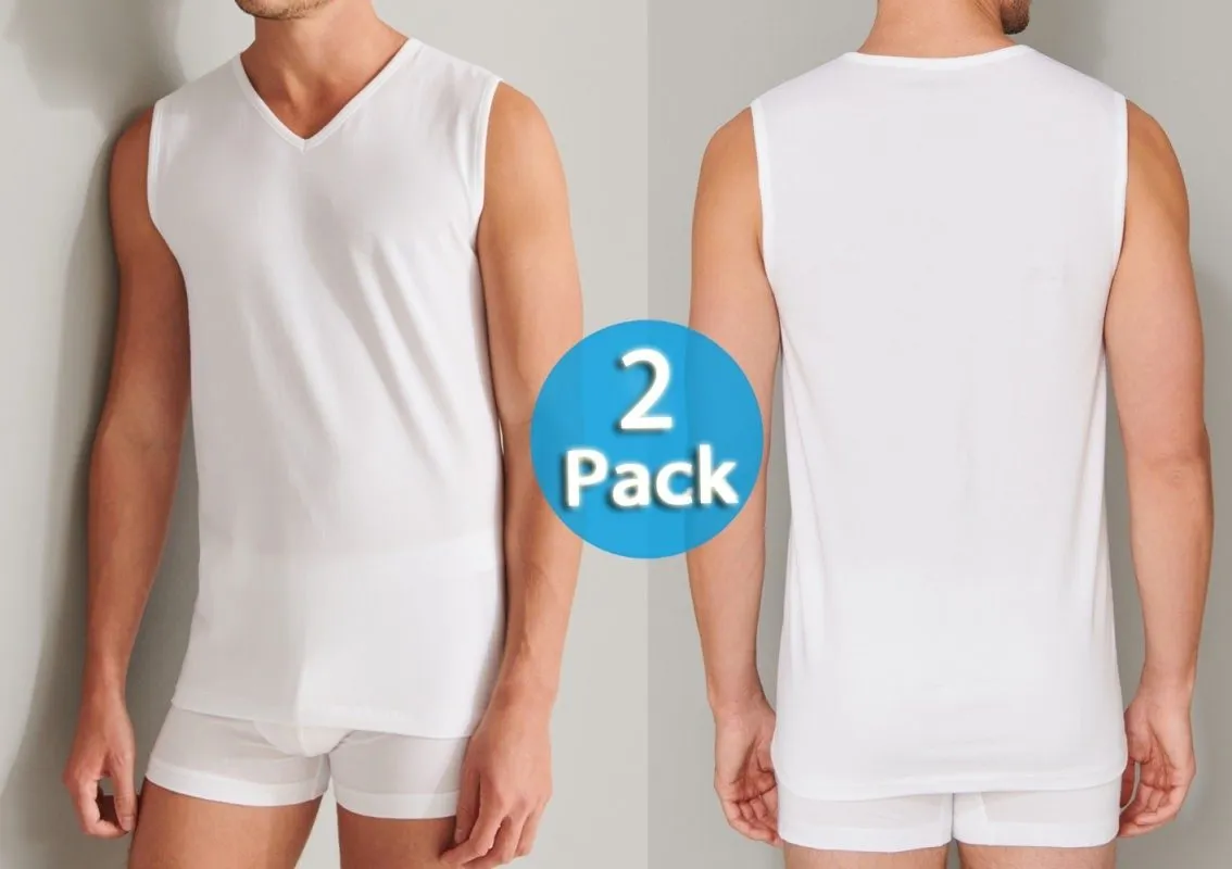 2er Pack SCHIESSER Herren Tank Top 95/5 - weiß 2er Pack SCHIESSER Herren Tank Top 95/5 - weiß