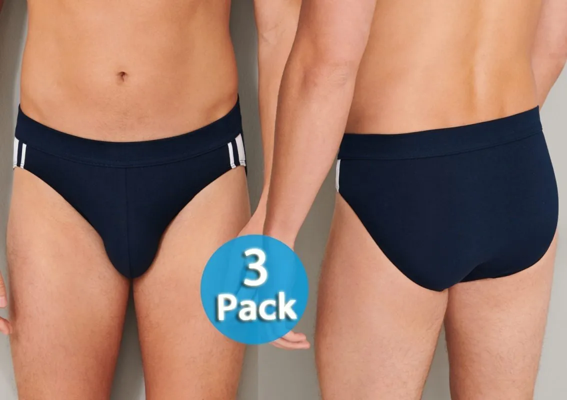 3-Pack of Men's Rio Briefs SCHIESSER 95/5 - dark blue 3-Pack of Men's Rio Briefs SCHIESSER 95/5 - dark blue