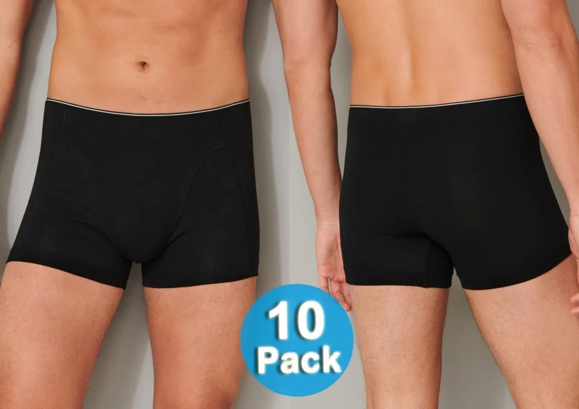 10er SPARPACK SCHIESSER MÄNNER SHORTS 95/5 - schwarz 10er SPARPACK SCHIESSER MÄNNER SHORTS 95/5 - schwarz