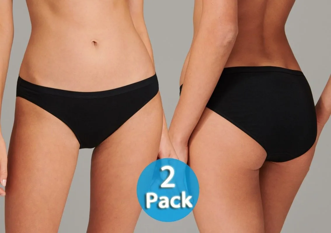 2-Pack Women's Mini Brief Schiesser 95/5 - black 2-Pack Women's Mini Brief Schiesser 95/5 - black
