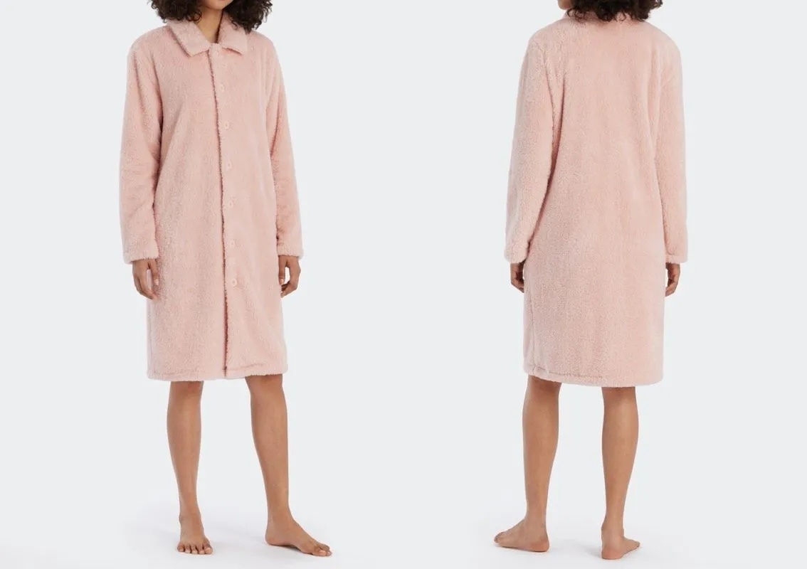 Ladies robe SCHIESSER Essentials - rose Ladies robe SCHIESSER Essentials - rose