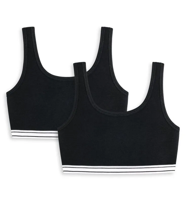 2er Pack Mädchen Bustier SCHIESSER 95/5 - schwarz 2er Pack Mädchen Bustier SCHIESSER 95/5 - schwarz