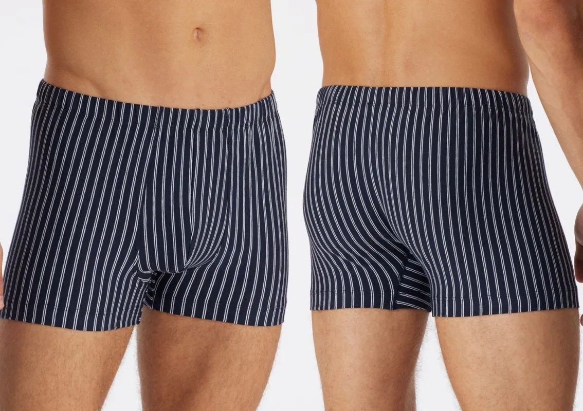 Men's Boxer Briefs SCHIESSER 95/5 - dark blue striped Men's Boxer Briefs SCHIESSER 95/5 - dark blue striped