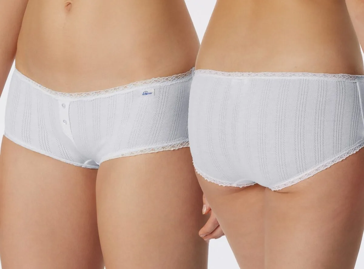 Women’s Micro Pants SCHIESSER Revival Agathe – White Women’s Micro Pants SCHIESSER Revival Agathe – White