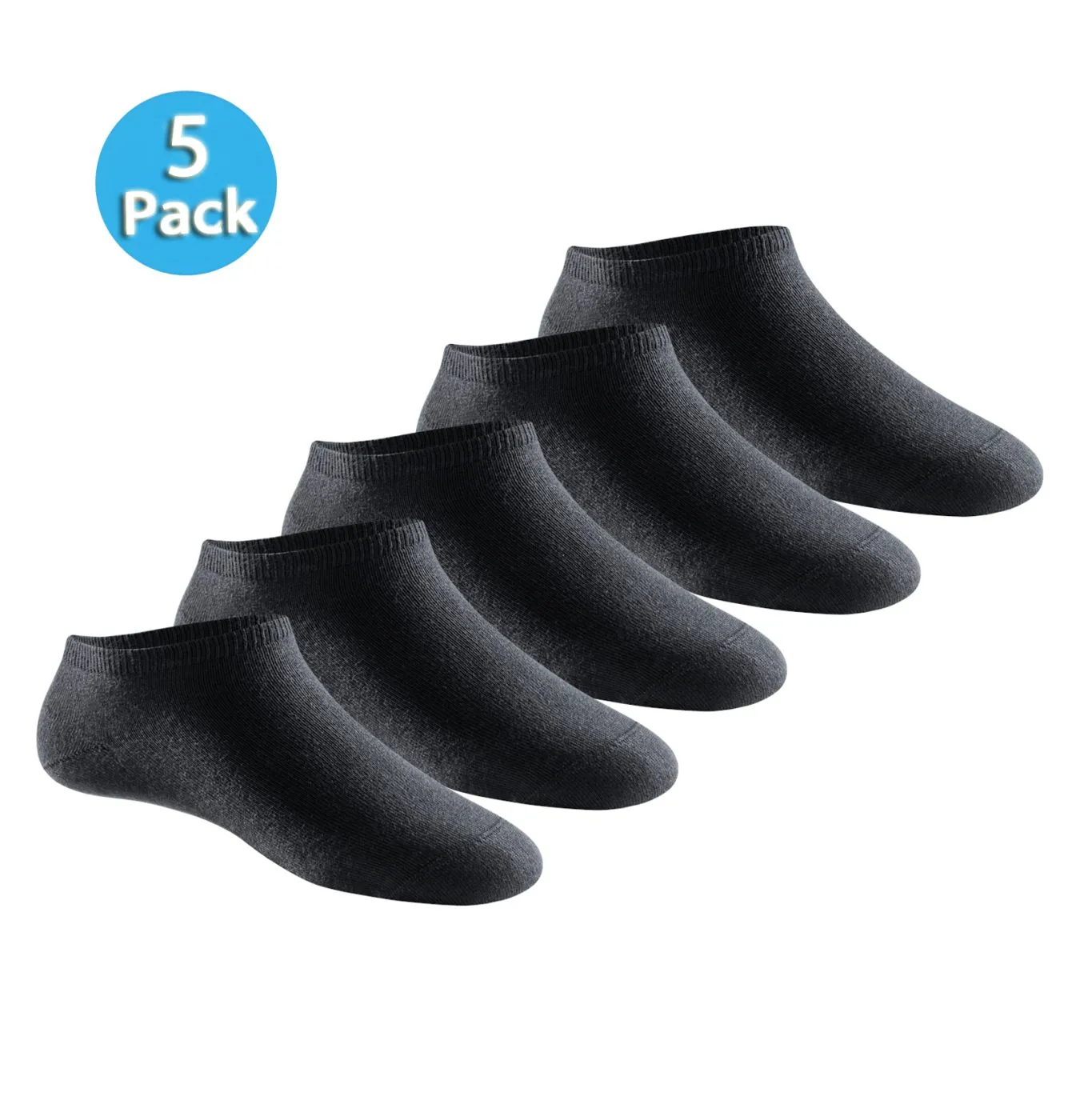 SCHIESSER Damen Sneakersocken 5er-Pack Bluebird - Schwarz