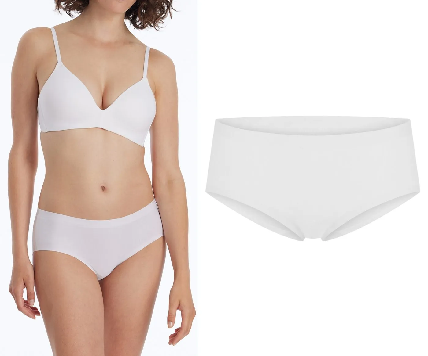 SCHIESSER Damen Seamless-Panty Invisible Cotton - Weiß
