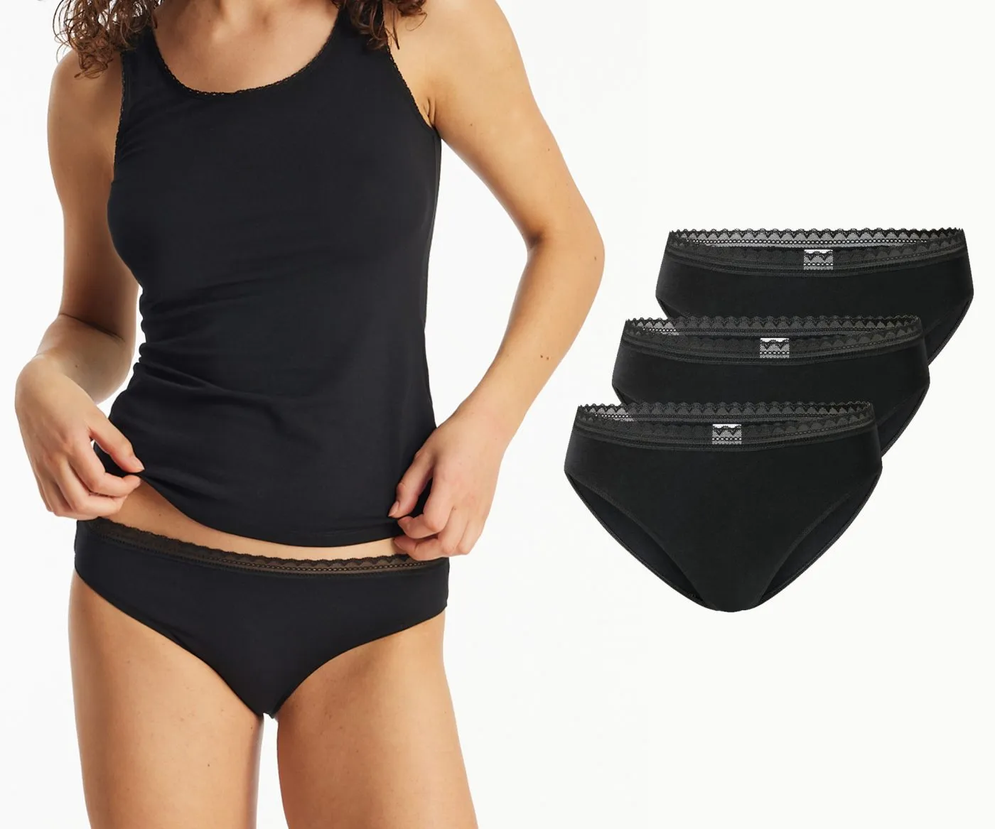 SCHIESSER Women's Rio Briefs Modern Multipacks 3-Pack - Black