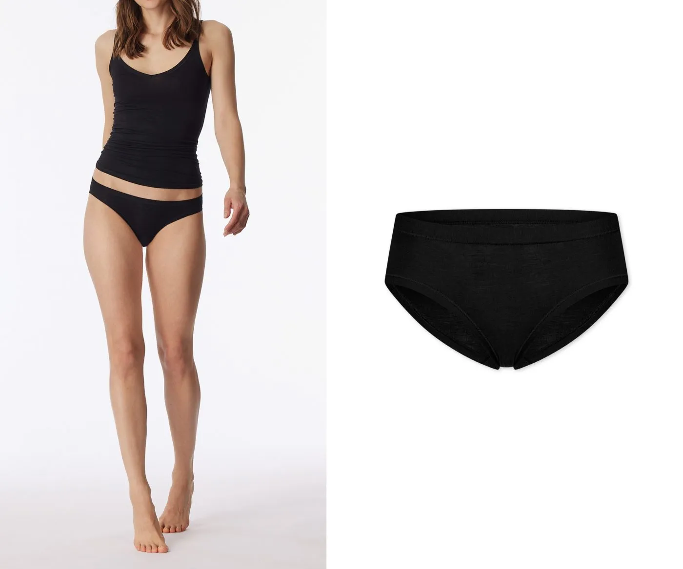 SCHIESSER Women's Personal Fit Mini Brief - Black