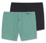 2-Pack Men Boxer Shorts SCHIESSER Essentials anthracite and green