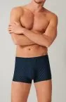 SCHIESSER Men's Boxer Briefs Long Life Soft - black navy striped – view 2