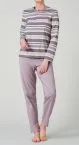 Women's Long Pyjama SCHIESSER Sportive Stripes – view 2