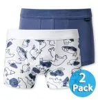 2-Pack of Boys' Boxer Briefs SCHIESSER Original Classics - white and blue