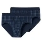 2er Pack Herren Sportslip Feinripp Schiesser Original Classics - dunkelblau – Ansicht 3
