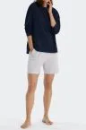 Damen Langarmshirt SCHIESSER Mix & Relax - dunkelblau – Ansicht 2