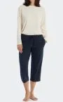 Damen Hose 3/4 lang Schiesser Mix & Relax - dunkelblau gepunktet – Ansicht 2