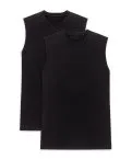 2er Pack Herren Shirt 0/0 SCHIESSER American - schwarz – Ansicht 3