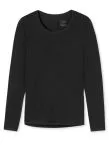 Girls' Long Sleeve Shirt SCHIESSER Personal Fit - black