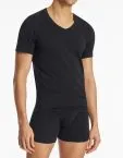 Men's T-Shirt 1/2 SCHIESSER Premium Cotton - black – view 3