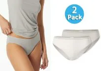 2er Pack Damen Tai-Slips SCHIESSER Modal Essentials - sand und grau-jaspe