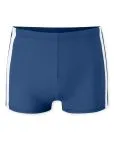 SCHIESSER Herren-Badehose Aqua mit Bein und Kontraststreifen - Blau – Ansicht 4