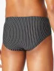 SCHIESSER Herren Bade-Slip Aqua mit Reißverschlusstasche - Schwarz/Weiß – Ansicht 4